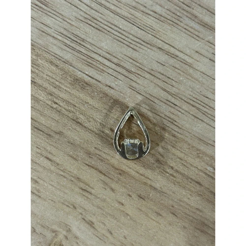 Vintage Costume Jewelry RMN Roman Gold Necklace Charm With‎ Faux Diamond